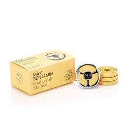 Max Benjamin - Zestaw zapachów do auta Grapefruit Shores, uchwyt i 4 wkłady Classic