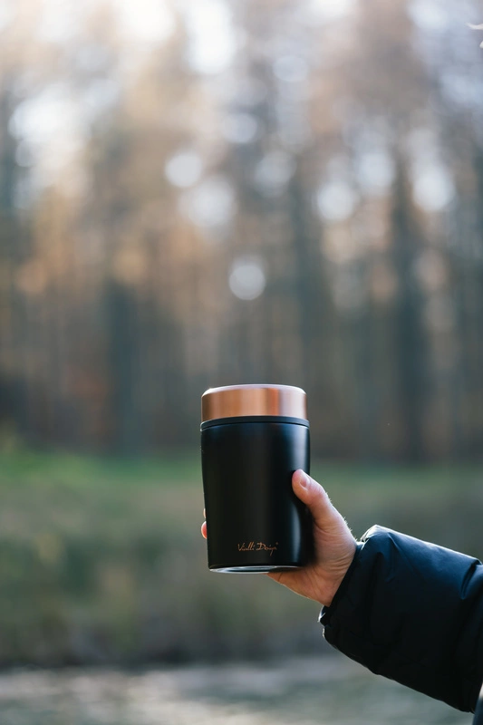 Vialli Design - Termos obiadowy 500ml FUORI czarny Rose Gold