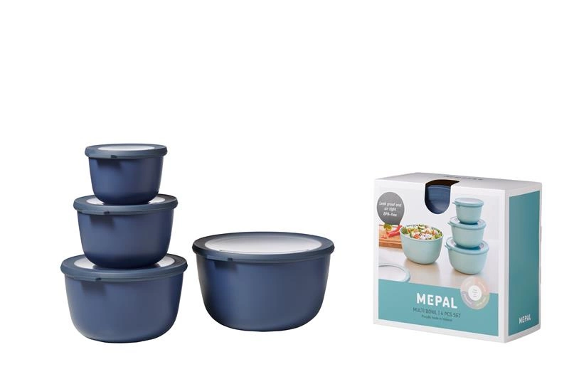 Mepal - Zestaw 4 misek Cirqula okrągła 500 1000 2000 3000 denim