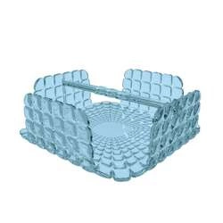 Guzzini - Serwetnik kwadratowy, niebieski TIFFANY