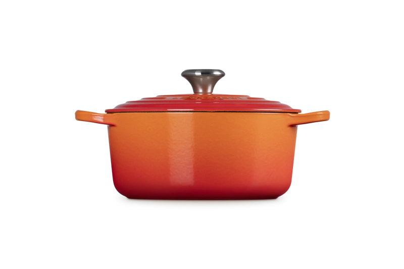 Le Creuset - brytfanna żeliwna emaliowana Signature okrągła 24 cm 4,2 l płomienna