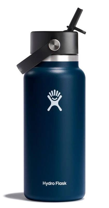 Hydro Flask - Butelka 946 ml Wide Mouth Flex Straw Cap granat Indigo