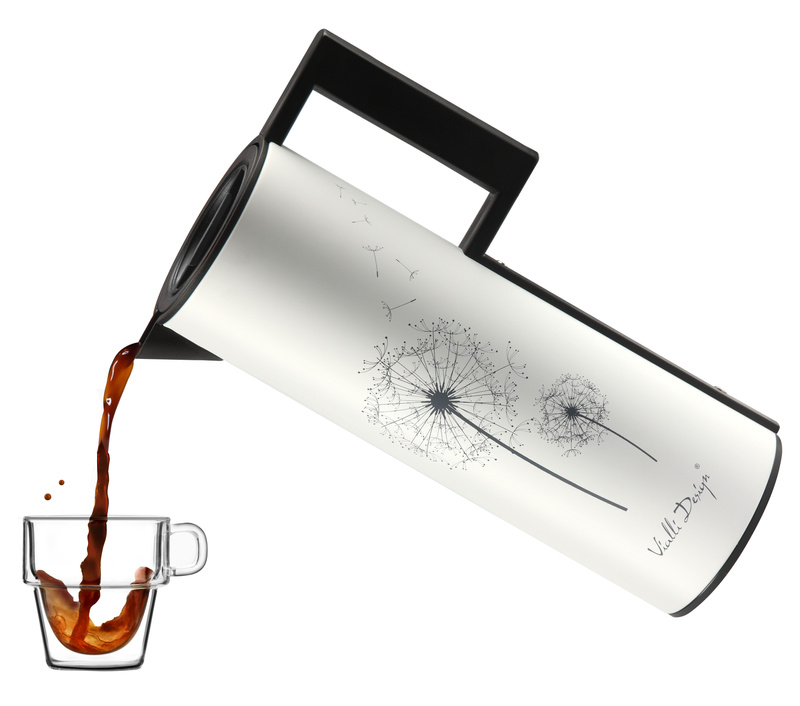 Vialli Design - Termos z wkładem szklanym 1L CORTO biały