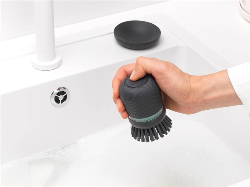 Brabantia - Szczotka z dozownikiem na płyn SinkSide ciemnoszara