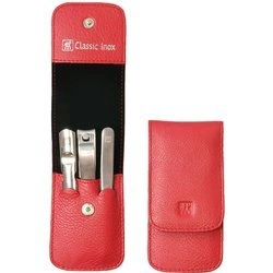 Zwilling - zestaw do manicure - czerwone skórzane etui, 3 elementy Classic Inox