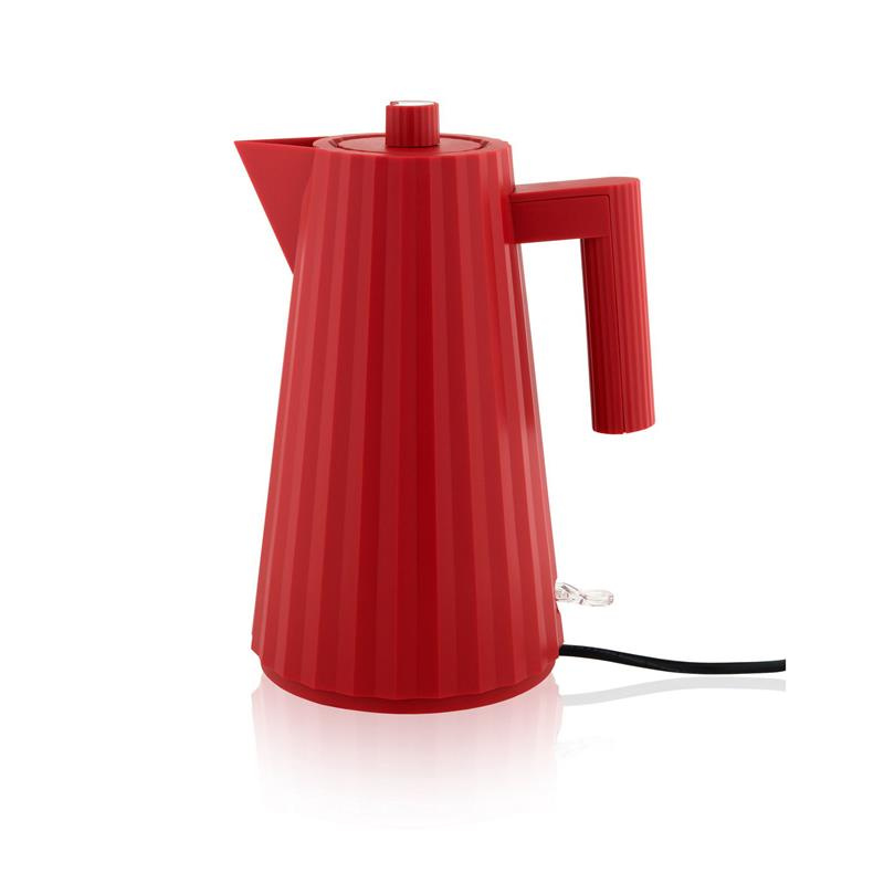 Alessi - czajnik elektryczny, czerwony; 1,7 l PLISSE