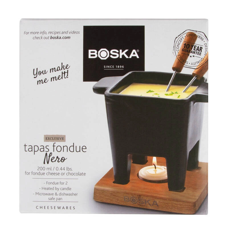Boska - Zestaw do Fondue czarny, poj. <br>200ml, mahoń