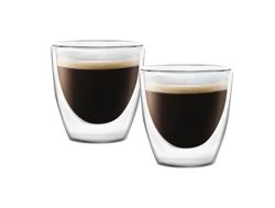 Vialli Design - Zestaw 2 filiżanek do espresso z podwójną ścianką Amo 80 ml