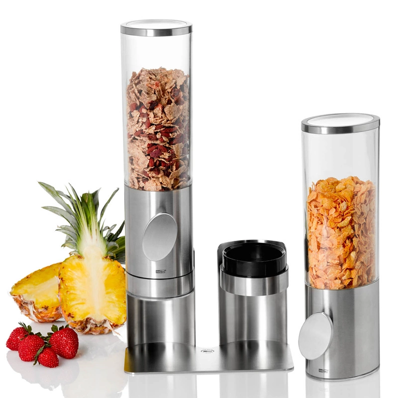 AdHoc - Zestaw dyspenserów do płatków z podstawką DEPOSITO DUO