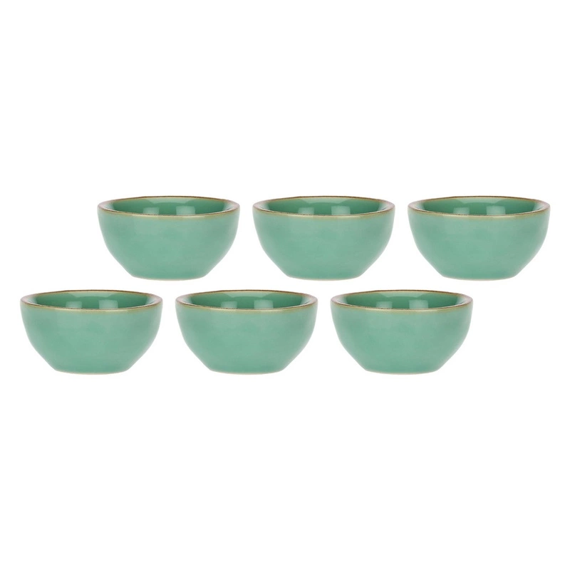 Rose&Tulipani - zestaw 6 okrągłych miseczek 7 cm Concerto Verde Acqua