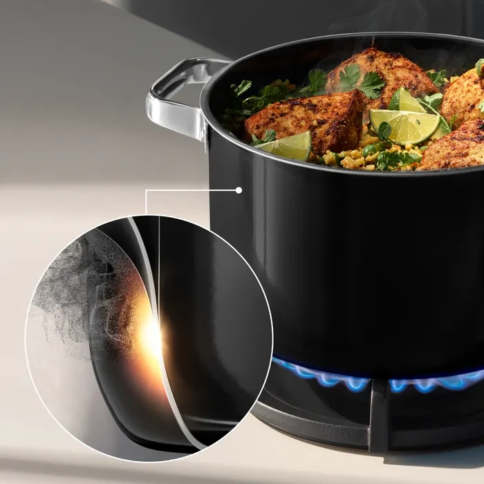 WMF - Zestaw garnków Fusiontec MineralPro czarny 4 szt