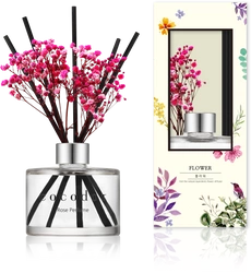 Cocodor - Dyfuzor zapachowy z patyczkami i prawdziwymi kwiatami 120 ml Rose Perfume