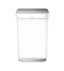 Simple Human - kosz  na śmieci 45 l pedałowy Liner Pocket biała stal