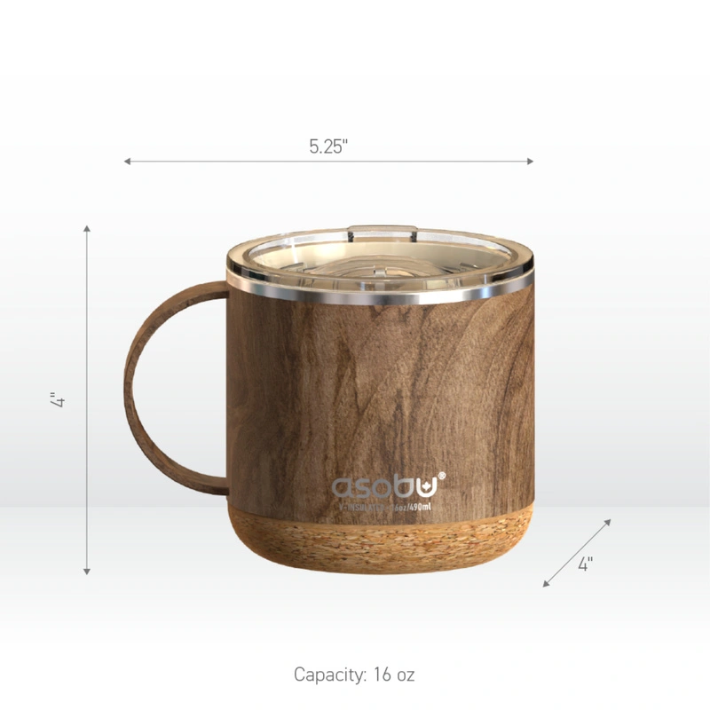 Asobu - Kubek termiczny INFINITE MUG WOOD, 470ml