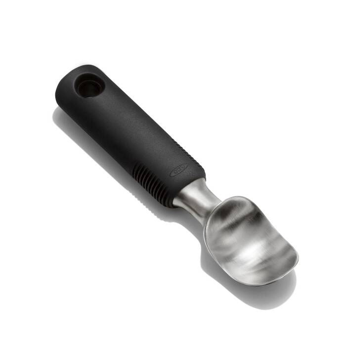 OXO - Łyżka stalowa do lodów czarna, Good Grips