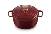 Le Creuset brytfanna żeliwna emaliowana Signature okrągła 24 cm 4,2 l garnet