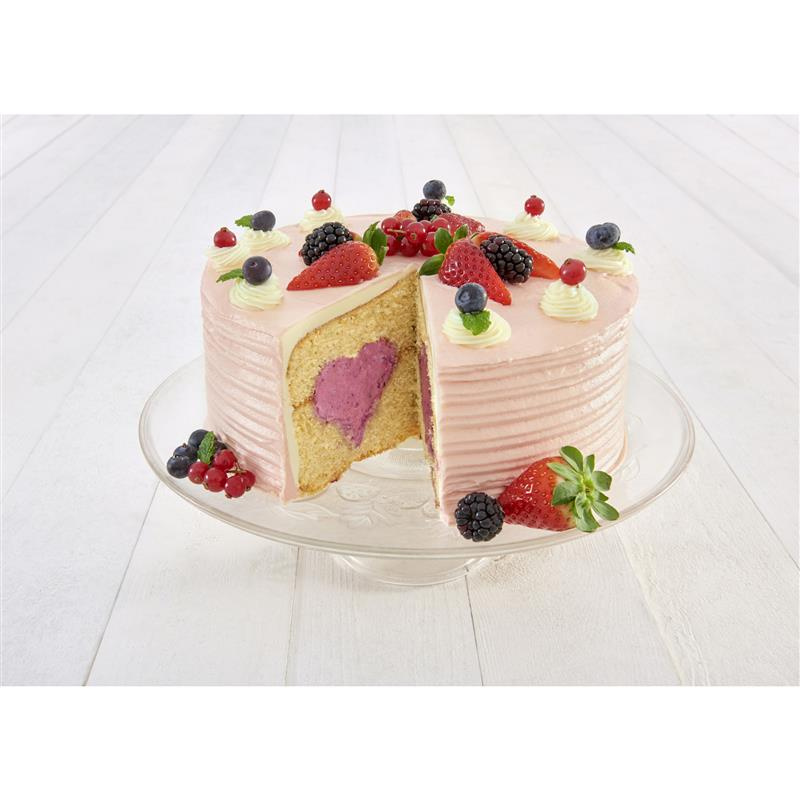 Lurch - forma na tort z sercem, 2 el., silikon, śred. 21 cm FlexiForm