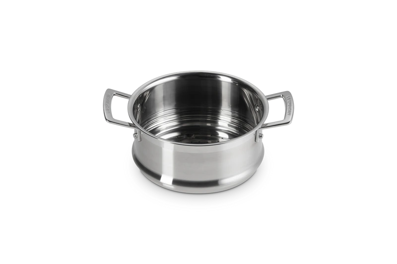 Le Creuset - garnek z wkładem do gotowania na parze stalowy 20 cm