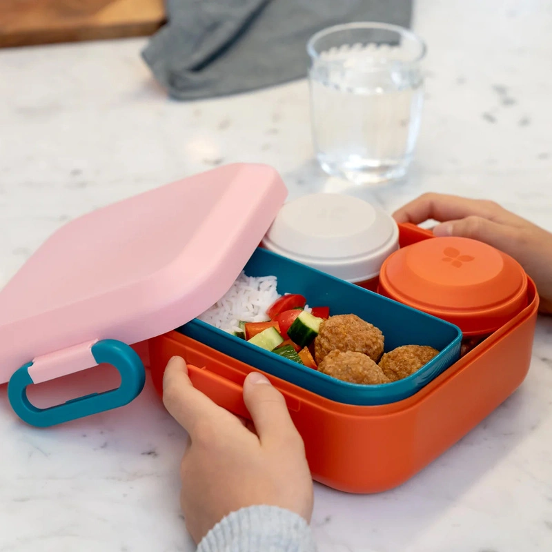 Amuse - Lunchbox z przegródkami Rikko Poppy Flamingo