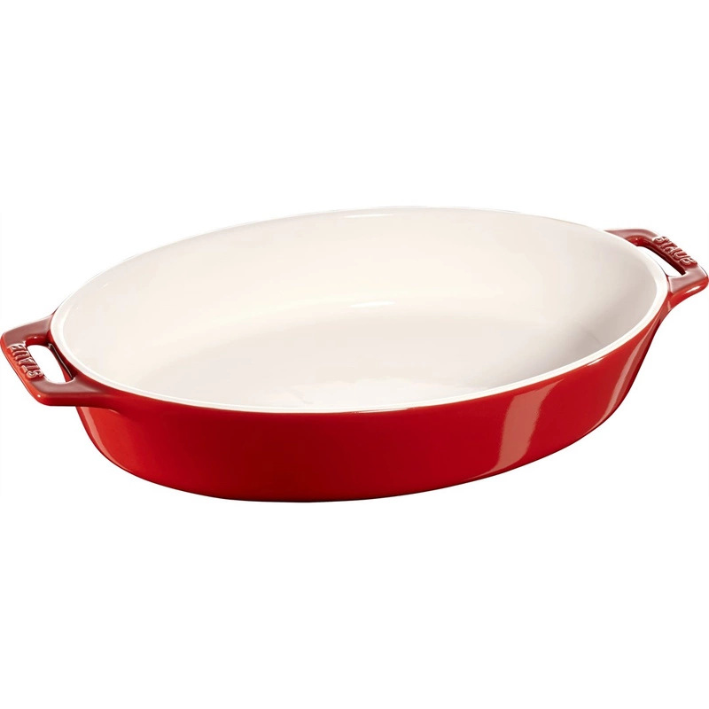Staub - owalny półmisek ceramiczny 2.3 l, czerwony