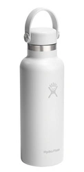 Hydro Flask - Butelka 18 oz Standard z nakrętką Flex, biała