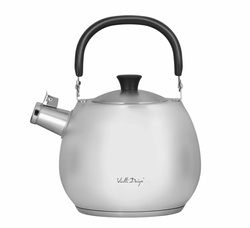 Vialli Design - Czajnik z gwizdkiem 2,5 L Bolla stalowy matowy