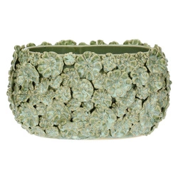 Rituali Domestici - FIORINFIORELLO Osłonka na doniczkę M zielona