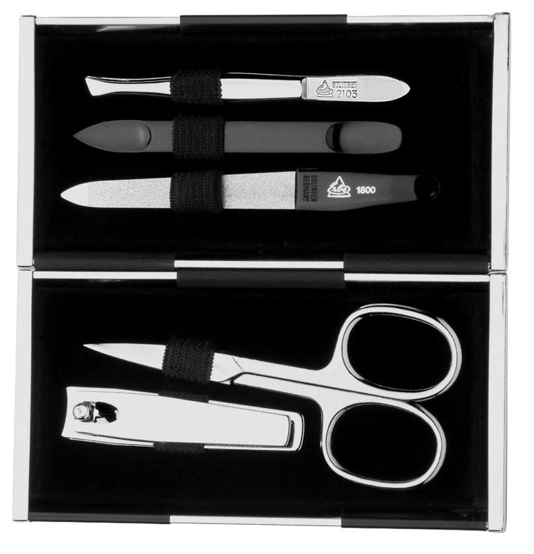 Erbe Solingen - Zestaw do manicure 5 cz. stal niklowana etui pudełko matowe