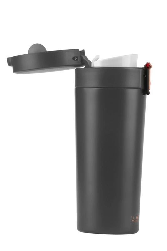 Vialli Design - Kubek termiczny 400ml FUORI czarny Rose Gold