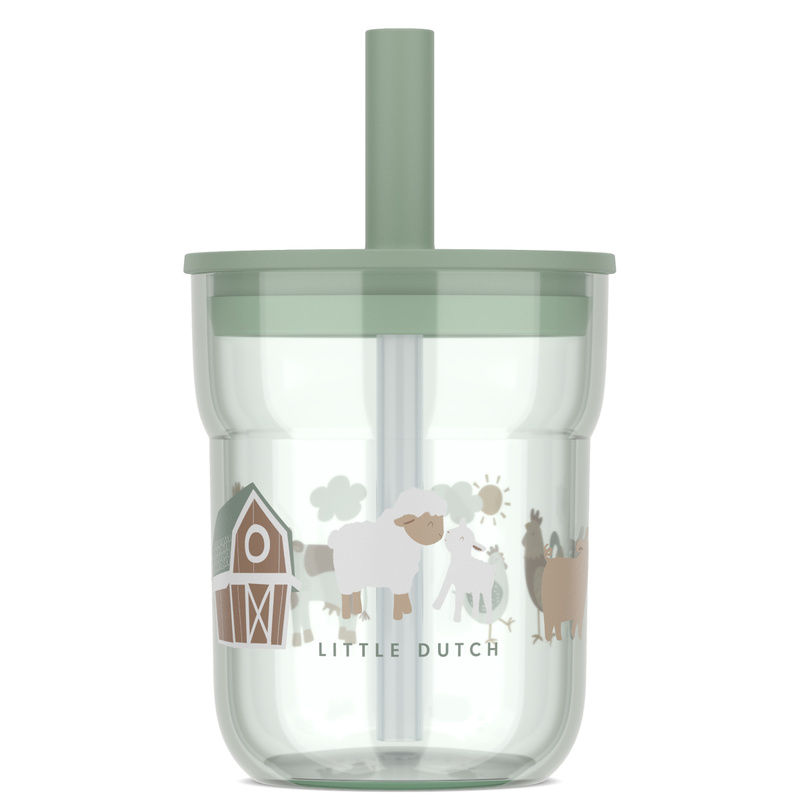 Mepal - Szklanka dziecięca ze słomką Mio 250ml Little Farm