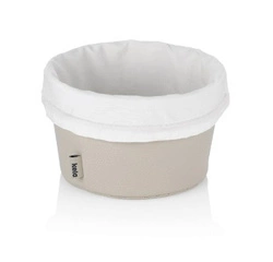 Kela - Koszyk na pieczywo S jasnoszary/biały Grana