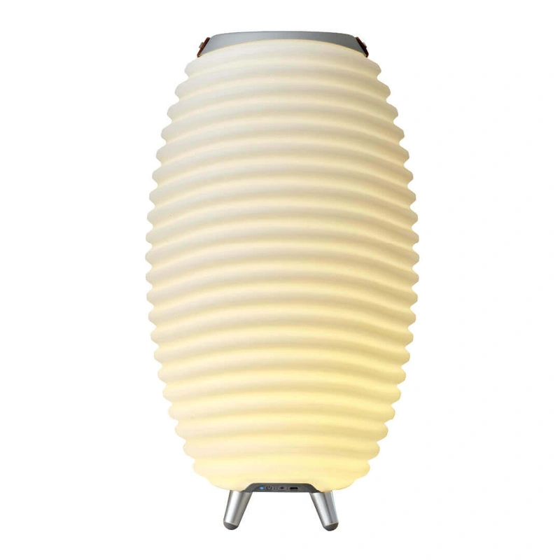 Kooduu - SYNERGY 50 Lampa LED z głośnikiem i coolerem na napoje - 56 x 32 cm, Biały