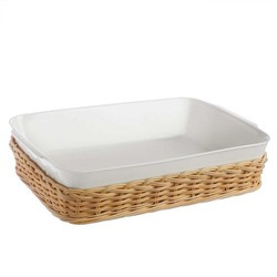 La Porcellana Bianca - wiklinowy kosz na naczynie do zapiekania 39 cm Midollino