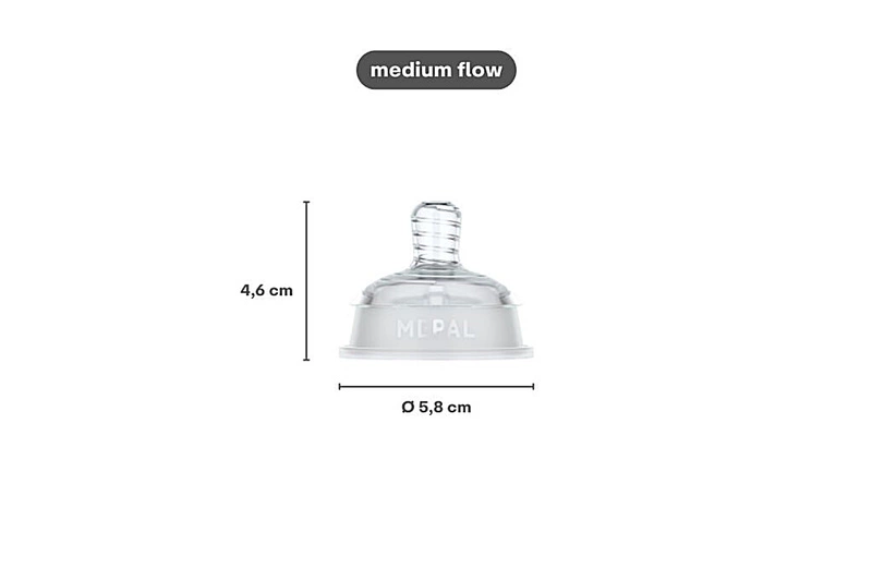 Mepal - Smoczek do karmienia niemowląt ze średnim przepływem 2 szt. Mio