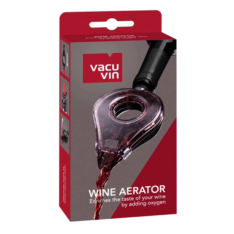 VACU VIN - Aerator do wina szaryprzezroczysty, biały, szary