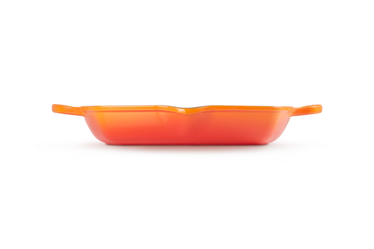 Le Creuset - patelnia żeliwna grillowa z dwoma uchwytami 30 cm Płomienna