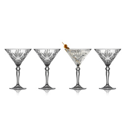 Lyngby Glas - Kieliszki do martini ze szkła kryształowego Melodia 210 ml 4 sztuki