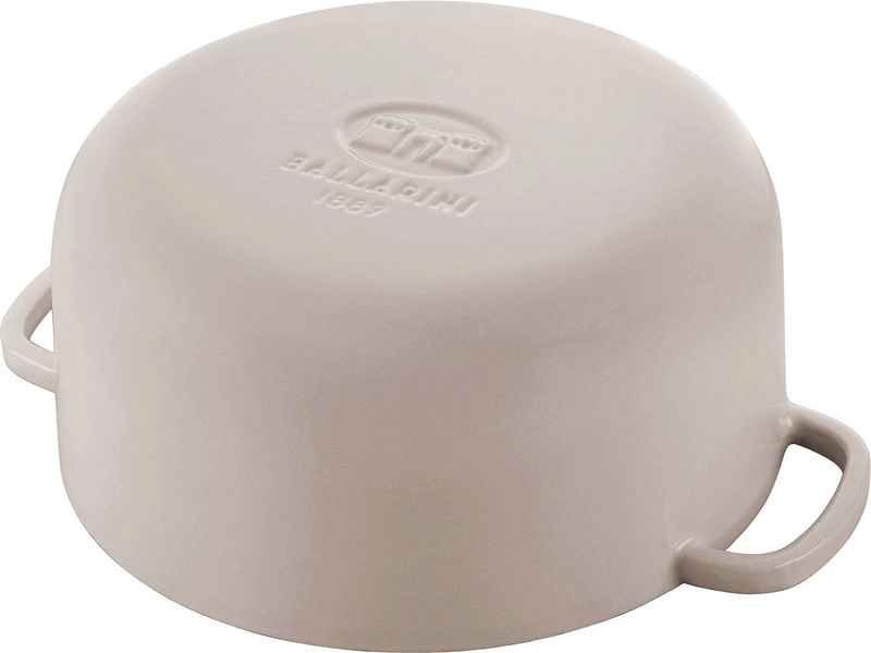 Ballarini - garnek żeliwny okrągły 3 ltr, kość słoniowa Bellamonte