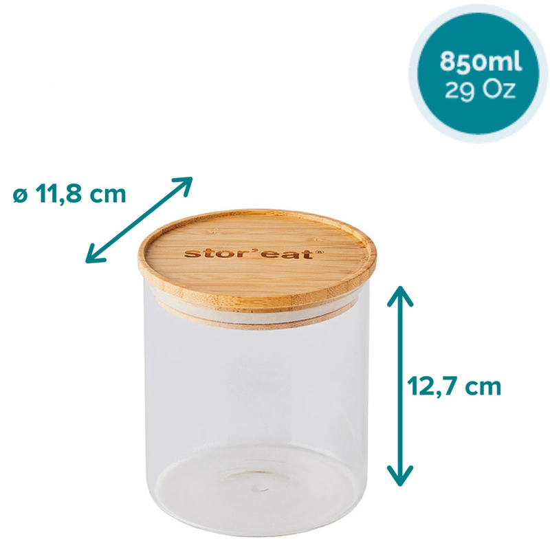 Mastrad - Pojemnik szklany do przechowywania 850ml