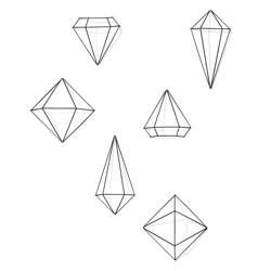 Umbra - Dekoracja ścienna 6el. czarna, PRISMA