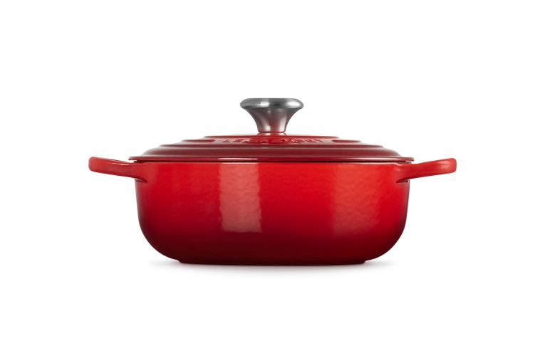 Le Creuset - garnek żeliwny Signature Saute wiśniowy 3,4 l 24 cm