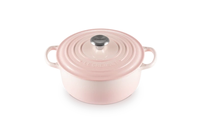 Le Creuset - garnek żeliwny emaliowany Signature 28 shell pink