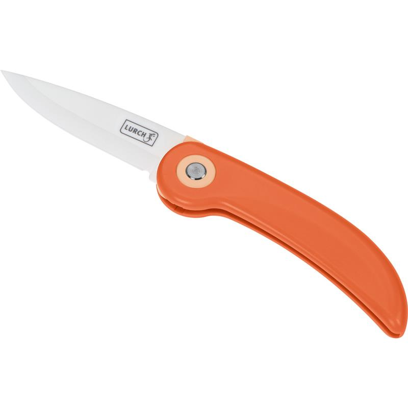 Lurch - składany nóż piknikowy, ceramiczny, 19 cm, pomarańczowy