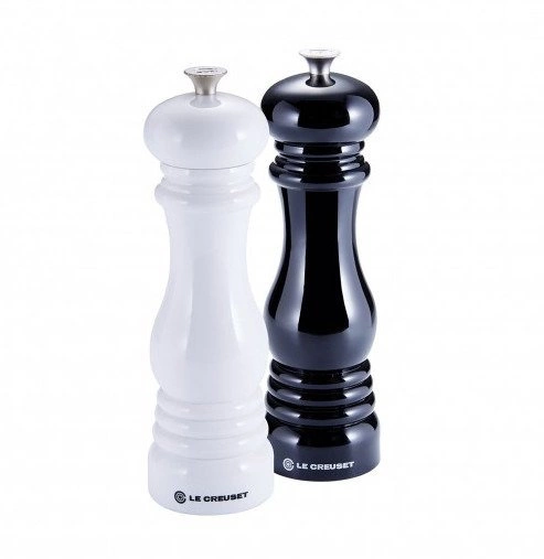 Le Creuset -  zestaw młynków do pieprzu i soli Le Creuset 21 cm czarny i biały