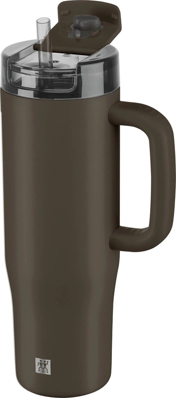 Zwilling - THERMO PLUS Kubek termiczny ze słomką - 900 ml, brązowy