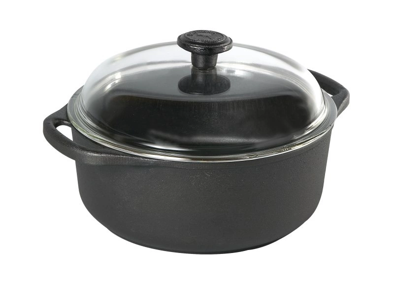 Skeppshult - Garnek żeliwny 4 l. ze szklaną pokrywą