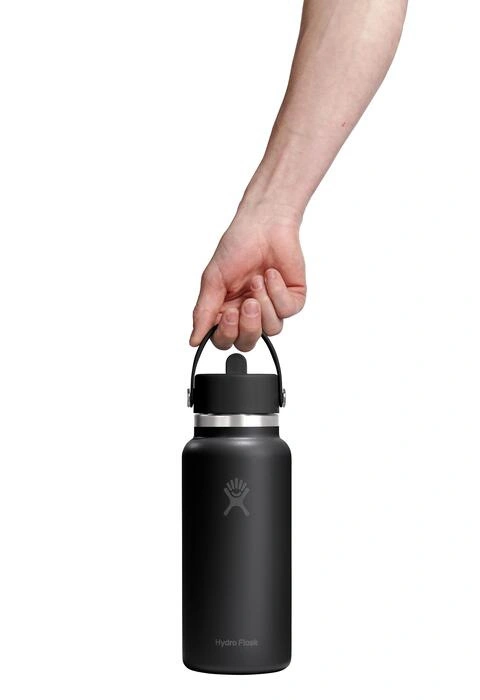 Hydro Flask - Butelka 32oz Wide Flex Straw Cap Black