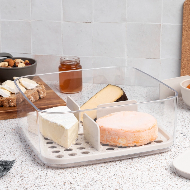 Amuse - Pojemnik na sery do lodówki beżowy