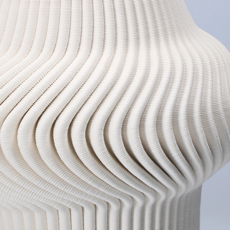 Rituali Domestici - LINO Biały wazon 35.5 x 23 cm