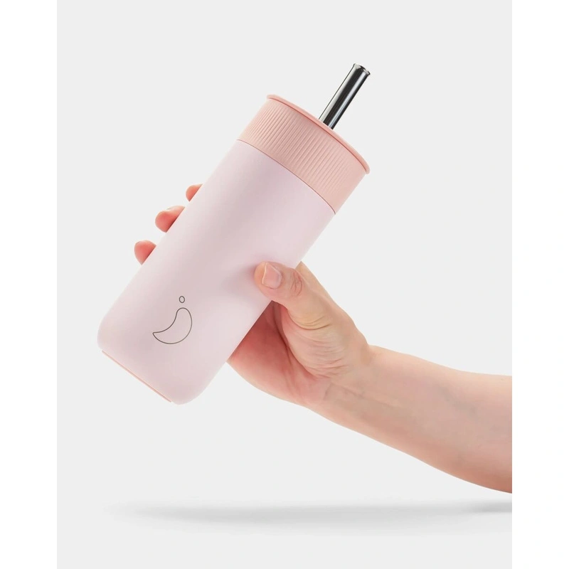 Chilly's Bottles - Termiczny kubek 2w1 ze słomką | 500ml | Różowy